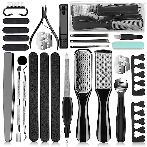 36 in 1 Pedicure Kit, Professional Pedicure Tools Foot Rasp Foot Dead Skin Remover for Home & Salon Care