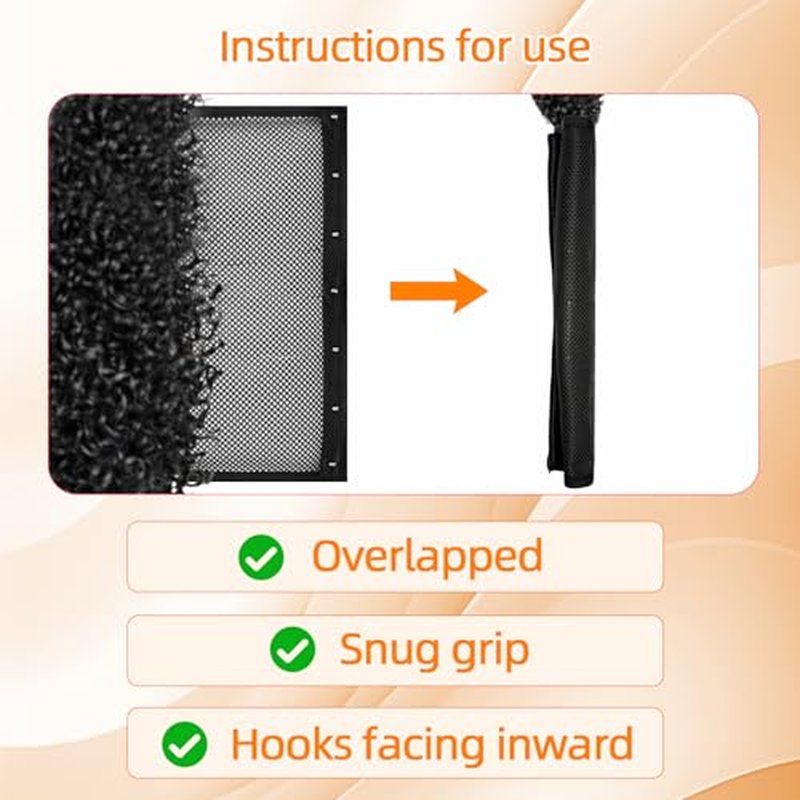 Lock Curly Hair Stretcher and Length Maintainer - Prevent Shrinkage with No-Heat Styling Net for An Elongated Look (13IN*4PCS)
