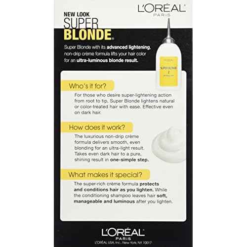L'Oreal Paris Super Blonde Creme Lightening Kit, 200 Bleach Blonde