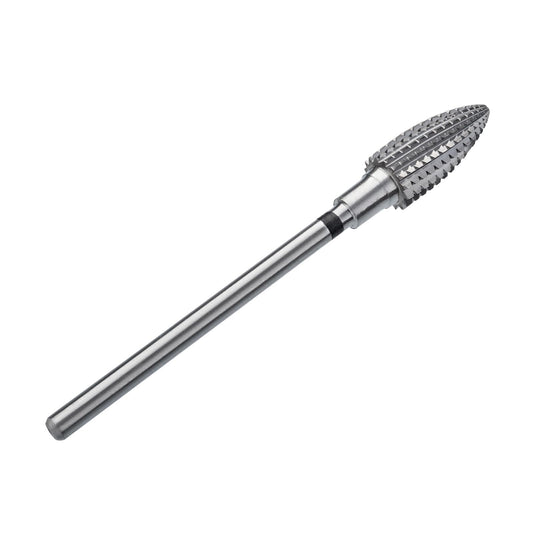 STALEKS PRO Expert Carbide Nail Drill Bit (Pine Cone, Black, 6mm Head / 14mm WP) – Coarse Hardness for Artificial Nail Correction & Gel Polish Removal in Hardware Manicure/Pedicure