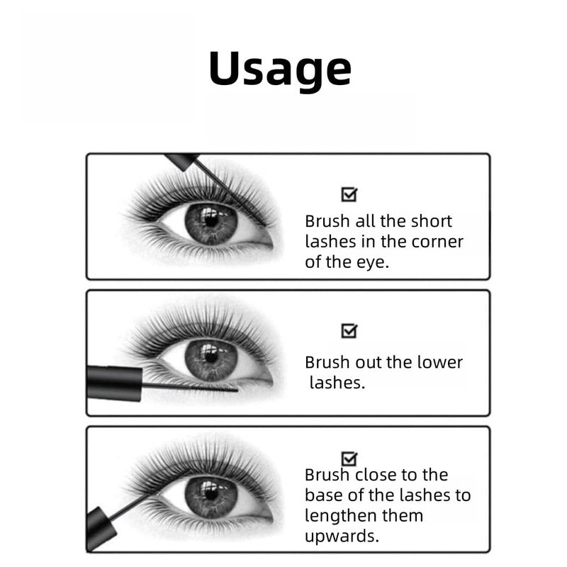 Black Mascara with Ultra Fine brush for Tiny and Lower Eyelash, Smudge-proof, No Clumping, Lengthening and Voluminous Lashes, Long-lasting, Waterproof
