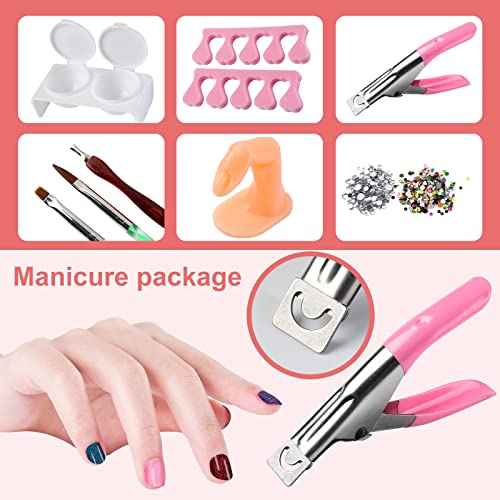 BLIFF Acrylic Nail Kit for Beginners - 12 Glitter Acrylic Powder, Professional Nail Art Decoration DIY Tool Supplies for Beginners