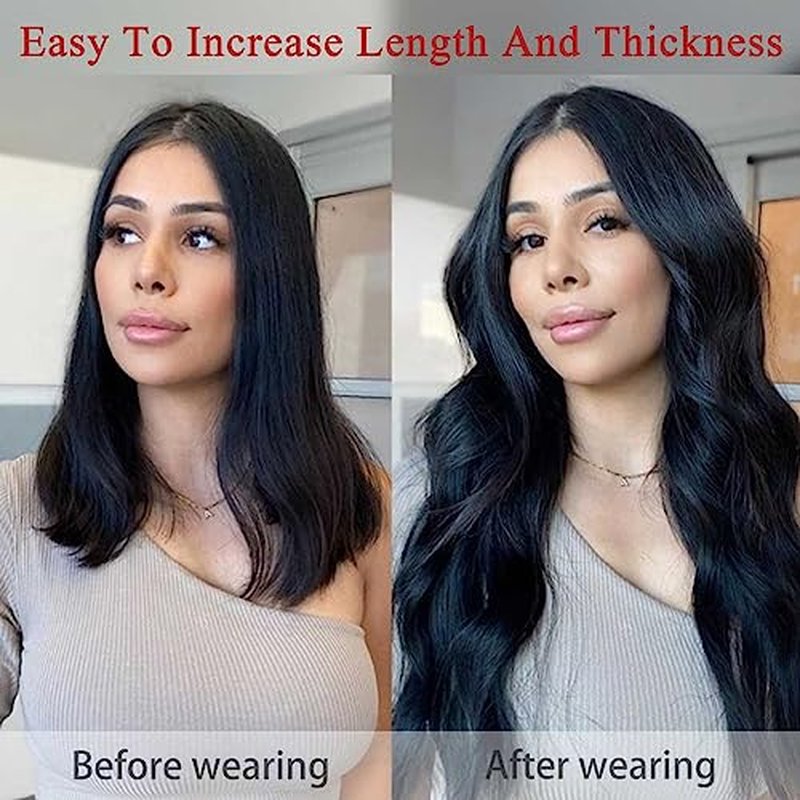 Straight Human Hair Clip in Extensions 22 Inch 120g 7pcs Clip in Hair Extensions Brazilian Remy Human Hair 16 Clips Double Weft Human Hair For Women (22 Inch, #4p/27 Medium Brown/Dark Blonde)