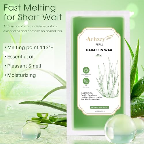 Natural Paraffin Wax Refills, 12-Pack Paraffin Wax Blocks of Aloe Scent for Paraffin Bath, Paraffin Wax for Hand and Feet for Deep Hydration, Moisturizing and Nourish(Aloe)