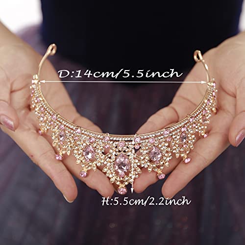 JWICOS Crystal Tiaras and Crowns for Women and Girls - Wedding, Birthday, Prom and Christmas Hair Accessories