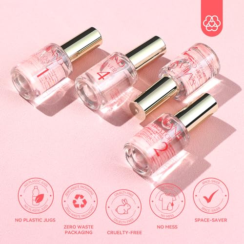 SAVILAND Dip Powder Liquid Set 15 ml/0.5 oz,10 Pcs Nail Dip Liquid Set with HEMA-free Base/Top Coat, Activator Brush Saver Acrylic Gel Nail File No Curing Needed DIY Home Salon Quality