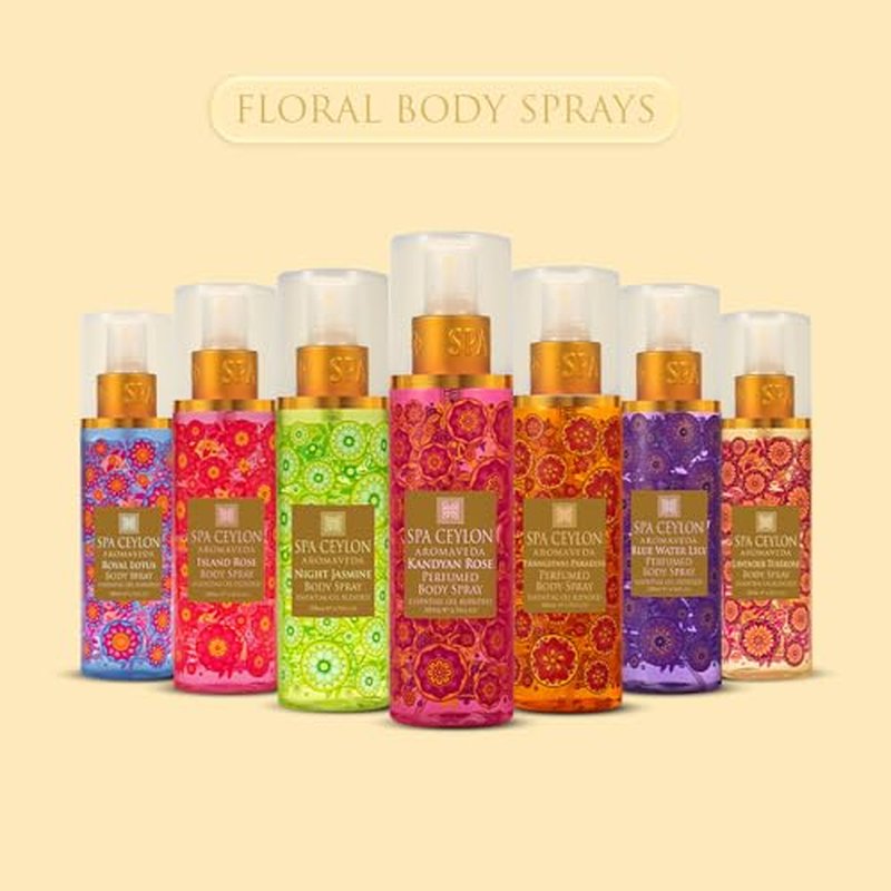 SPA CEYLON Frangipani Paradise Body Spray | Tropical Floral Fragrance Mist with Frangipani & Jasmine | Inviting Women's Perfume