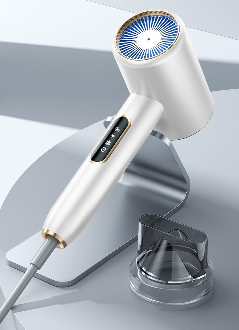 Ionic Hair Dryer - High-Speed 50000 RPM Blow Dryer with 5 Temp & 3 Speed Settings | Lightweight, Negative Ion Technology for Home & Travel