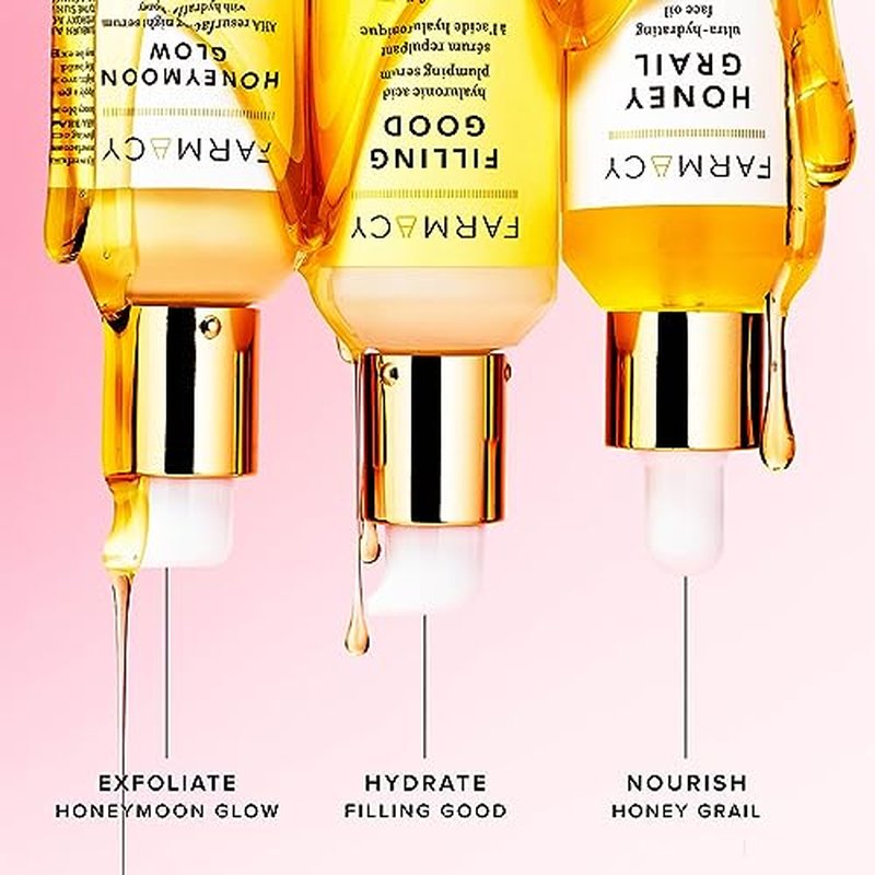 Farmacy Hydrating Face Oil - Honey Grail Nourishing Oil for Skin & Hair - Infused with Sea Buckthorn Oil, Rosehip Oil & Buckwheat Honey to Moisturize & Maintain a Healthy Skin Barrier (30ml)