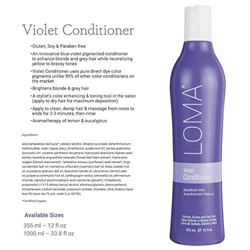 LOMA Violet Shampoo and Violet Conditioner (DUO PACK) 12 Sulfate, Gluten and Paraben Free