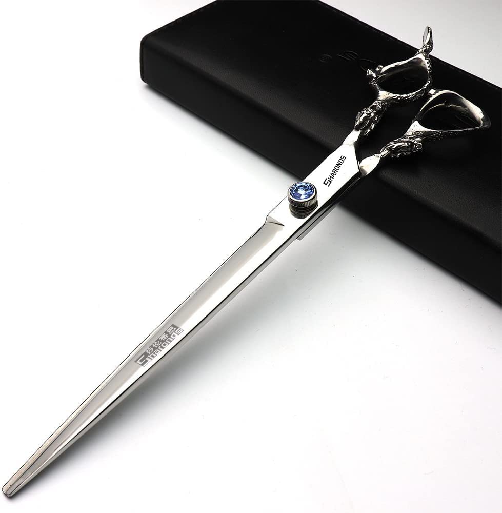 Hair scissors Professional hair scissors Japanese hair scissors 440C stainless steel/rose razor [scissors bag is a gift (9 inch flat)