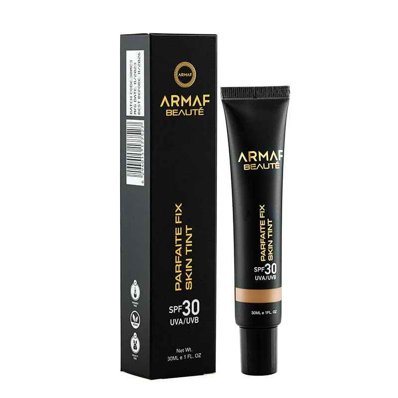 Armaf Beauté Parfaite Fix - Skin Tint | Tinted Moisturizer with Spf 30 For Sun Protection | Semi Matte Finish | Warm Beige, 30 ml/1 fl.oz