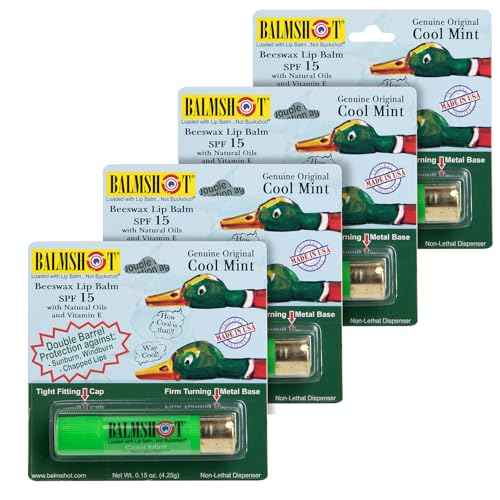 BALMSHOT Lip Balm 4 Pack (Cool Mint)