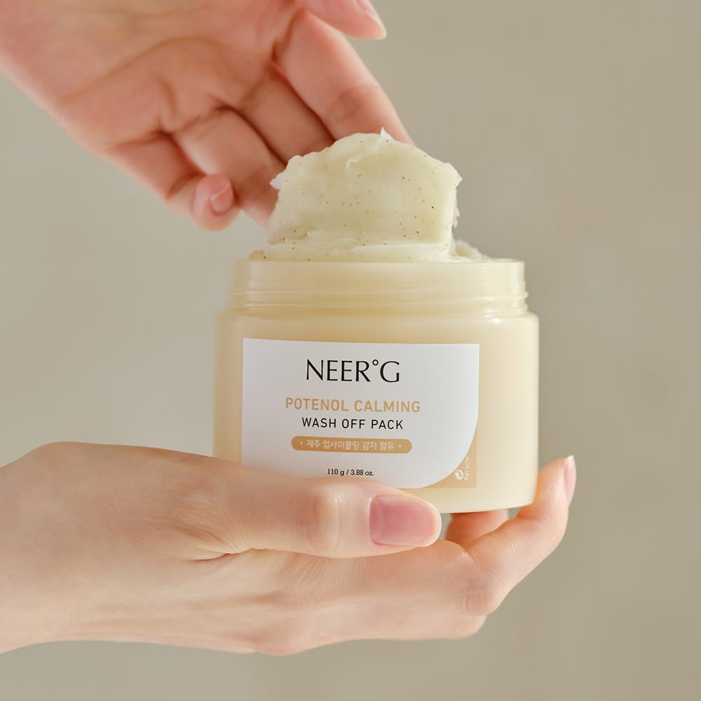 NEER°G Potenol Calming Wash Off Pack 3.88oz (110g) Soothes Sensitive Skin, Calm with Panthenol