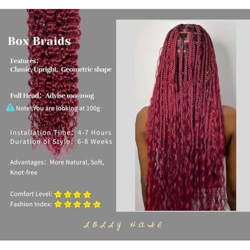 Human Braiding Hair 100g 28 Inch Deep Water Wave Bulk Human Hair for Braiding No Weft 12A Brazilian Virgin Curly Human Hair Extensions for Boho Braids Wet and Wavy 99J Red Burgundy Braiding Hair