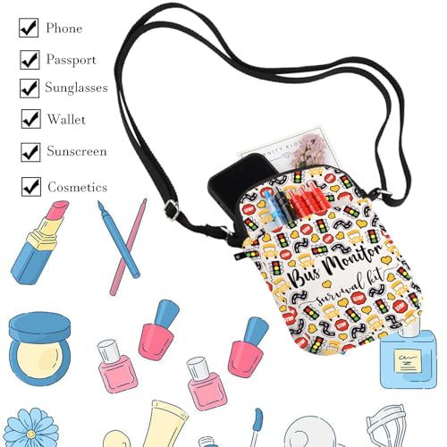 WCGXKO Bus Monitor Gift Bus Monitor Survival Kit Zipper Crossbody Purses Bag Messenger Bag (Bus Monitor CR)
