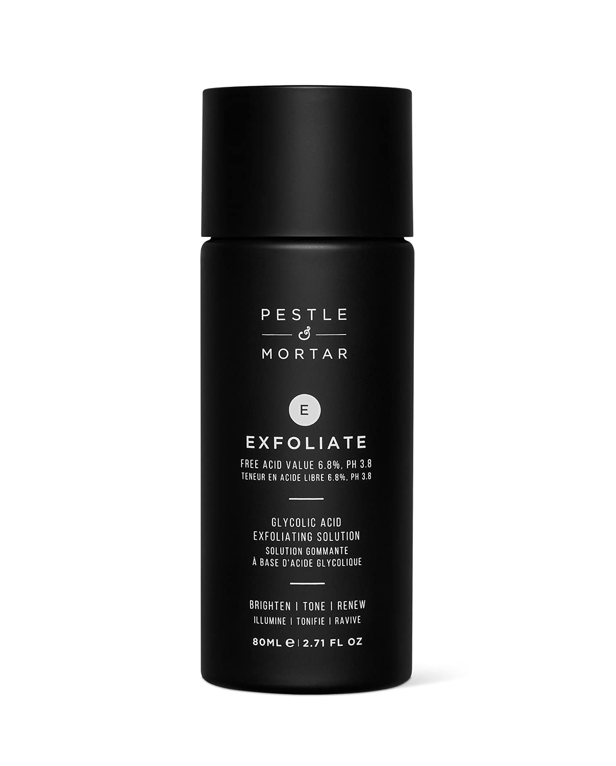 Pestle & Mortar Exfoliate 6.8% Glycolic Acid Facial Toner, Minimizes Pores and Even Skin Tone, Gentle AHA Exfoliator for face, Vegan & Cruelty-Free, 80ml