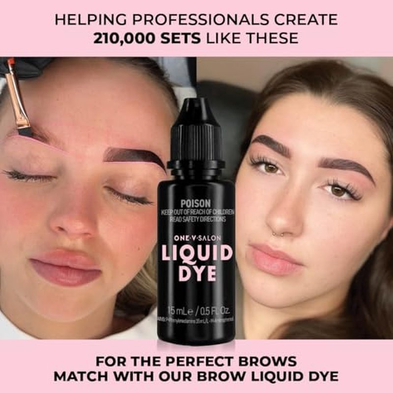 One V Salon Brow Lamination and Lash Lift Professional Kit ? Instant Lift for Lashes & Brows ? Vegan, Long-Lasting, Complete Lash and Brow Lift Kit with Sachets, Tools, and Glue Balm