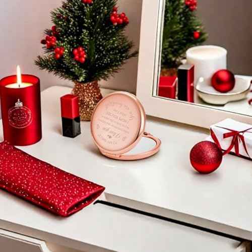 Niece Gifts from Auntie, Bithday Gift for Niece from Aunt, Niece Birthday Gifts Compact Mirror Wedding Anniversary for Niece