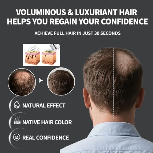 Hair Building Fibers Refill Pack - 100g Instant Thickening Fibers for Men & Women, Natural Cotton Powder, Wind/Rain Resistant, For All Hair Fiber Applicator Bottles (Medium brown)