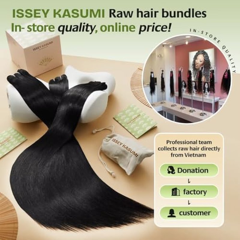 Raw Vietnamese Human Hair Single Bundle,Triple Lifespan Than Regular Virgin Hair,In-Store Quality,Online Price! 100% Raw Vietnamese Hair Bundles Straight Raw Hair Bundles 20 Inch