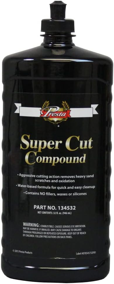 Presta Super Cut Compound - Remove Heavy Sand Scratches & Oxidation | 32 Oz.