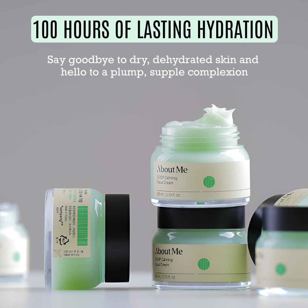 Soop Calming Aqua Cream - Intense Moisturizing Face Cream for Dry and Sensitive Skin, 100 Hours Of Lasting Hydration (80ml/2.7oz)