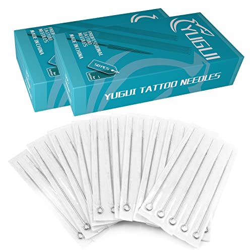 Yugui Tattoo Needles - 50Pcs Mixed Set for Tattoo Gun & Stick & Poke - 3RL to 11RL & 3RS to 11RS