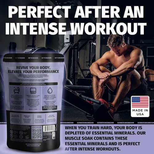 Coach Soak: Recovery Bath Soak - Fast-Absorbing Magnesium Flakes - Bath Salts with 21 Minerals & Essential Oils - Made in the USA with Dead Sea Salt, 3lbs (Calming Lavender)