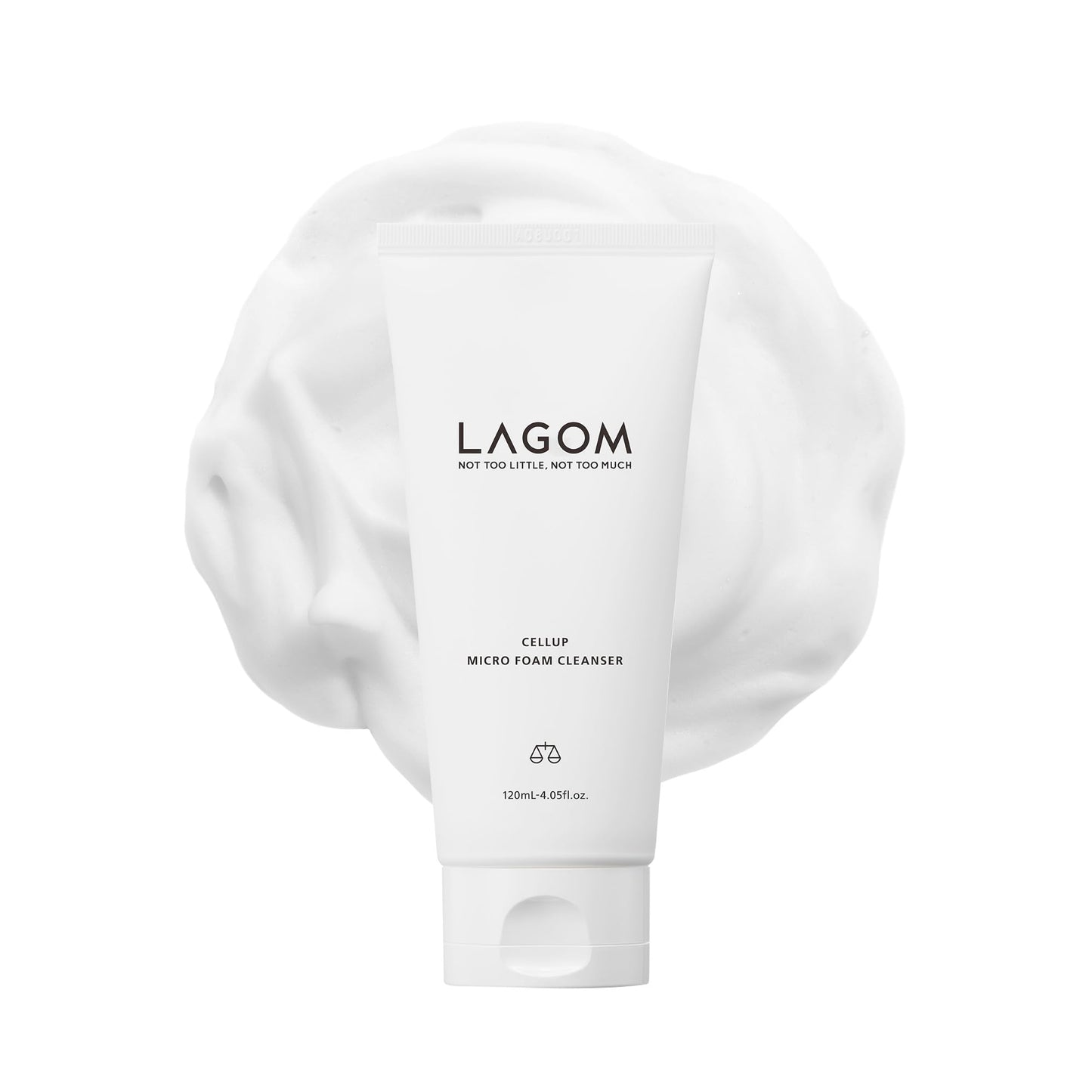 LAGOM Cellup Micro Foam Cleanser, Hydrating Deep Cleansing Face Wash, Korean Makeup Remover, Dense Soft Micro Bubbles, Ultra Fine Dust Removal 4.05 Fl Oz
