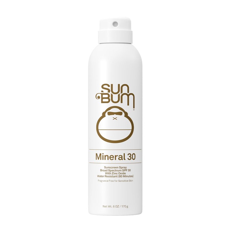 Sun Bum Mineral SPF 30 Sunscreen Body Spray - NEW FORMULA 2026 Water-Resistant Broad Spectrum Moisturizing Sunscreen with Vitamin E - Hawaii 104 Act Compliant (Without Octinoxate & Oxybenzone) - 6 oz