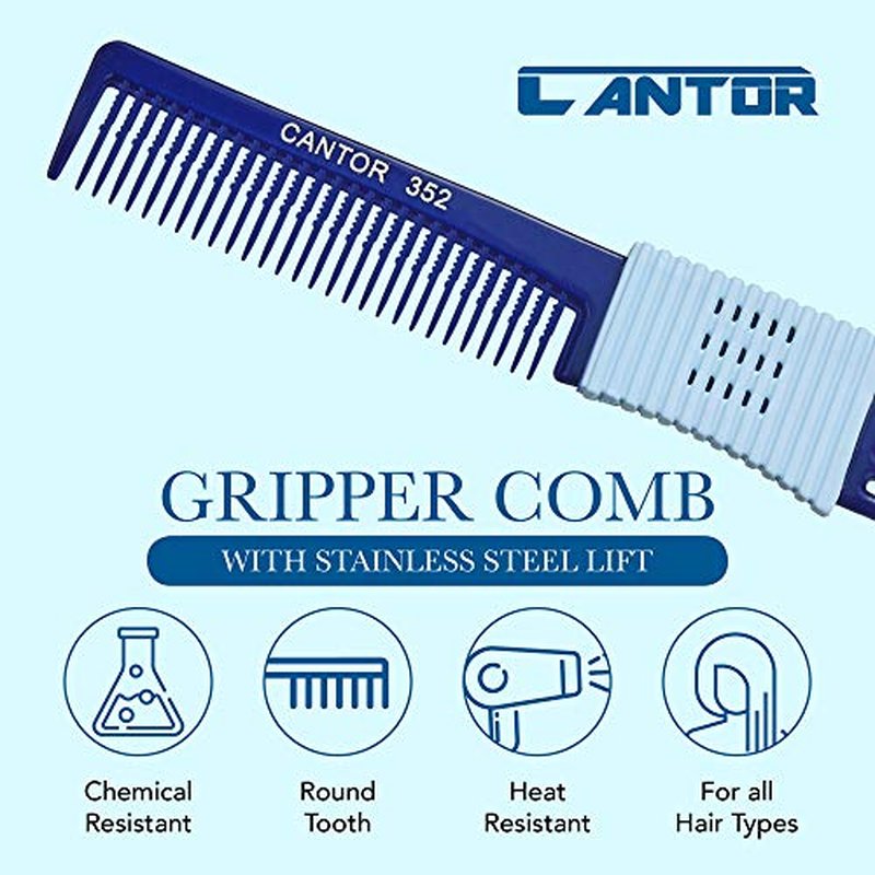 Cantor Lift Teasing Comb and Hair Pick 2 Pack, Stainless Steel Lifts - Anti Static Comb For All Hair Types
