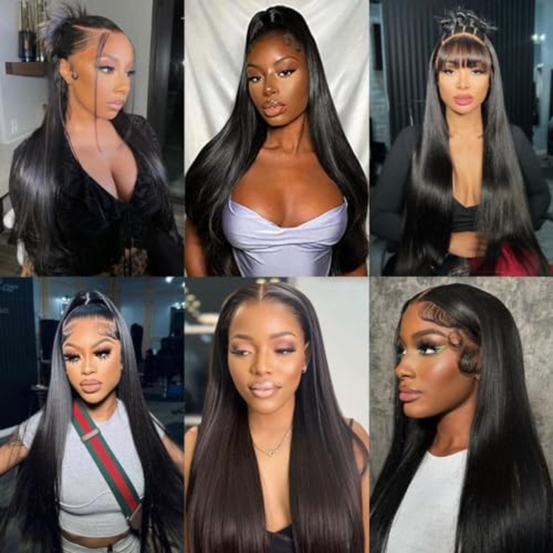 HD Skinlike 13x4 Human Hair Lace Frontal Only Pre-plucked Straight Invisible Swiss Lace Front Skin Melt Frontals with Baby Hair Thin Natural Black Hair(13 * 4 NC Straight)