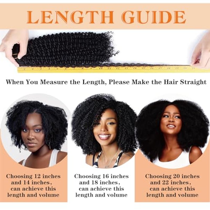 Afro Kinky Curly Clip in Human Hair 8pcs 240g/set 10A Brazilian Virgin Natural Hair Clip Ins Hair Extensions for Black Women Natural Black Color 20 Inch