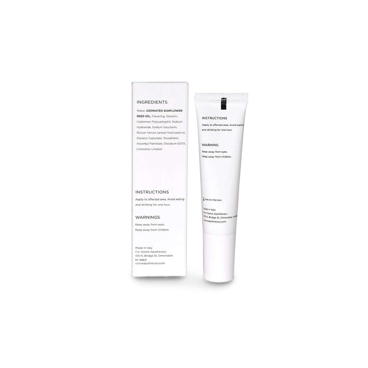 Ozone Apothecary Oral Gel Ozone Oil Infused Gel Dental Care Antibiotic-Free Multipurpose for Promoting Healthy Mouth