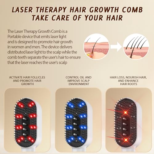 Laser Hair Growth Comb - Handheld Laser Therapy Hair Growth Comb