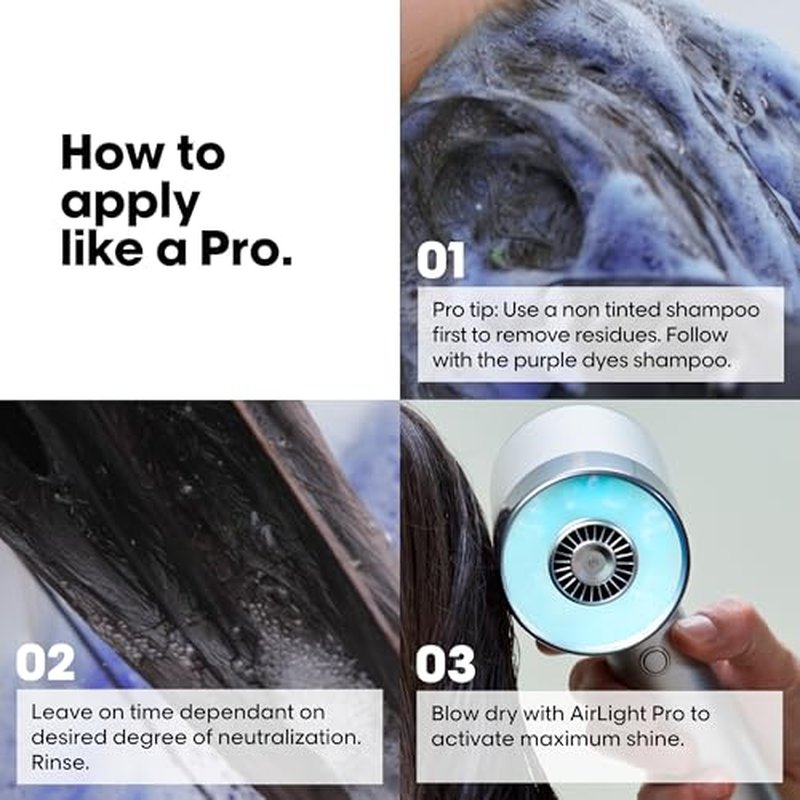 L'Or?al Professionnel Paris Vitamino Color Spectrum Purple Shampoo - Neutralizes Yellow Tones, Enhances Shine & Vibrancy, Maintains Day 1 Hair Color, Hydrates & Strengthens Blonde Hair