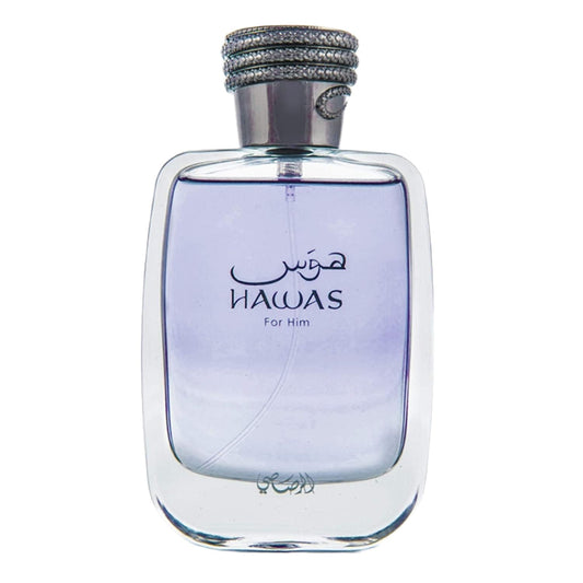 Rasasi Hawas For Men Eau De Parfum Spray 100ML (3.4 Oz) - Long Lasting Arabian Perfume, Premium Perfume Men, Ideal for Special Occasions & Daily Elegance, A Bold and Captivating Fragrance