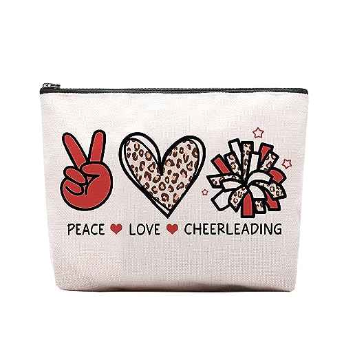 Cheer leading Gifts for Women, Makeup Cosmetic Bag Gifts for Cheer-leading Women Friends, Birthday Gifts for Cheerleader travel Makeup Pouch