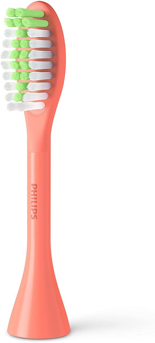 Philips One by Sonicare | Miami Coral Electric Toothbrush with 2 Brush Heads - Compact Design
