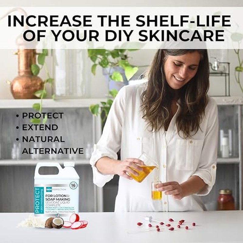 Skin Perfection Leucidal Complete Protection Moisturizing Water-based DIY Beauty Synthetic Preservative Alternative Radish Root Liquid + AMTicide Coconut Lactic Acid Lotion Making Supplies