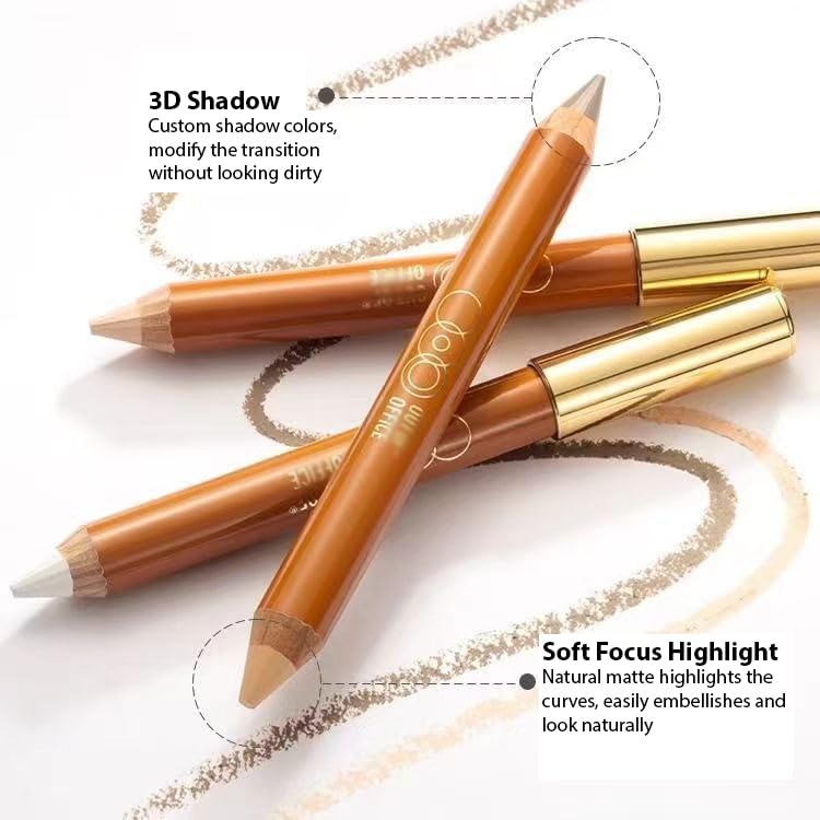 Double-Ended Contour Pencil Highlighter - Multi-Functional Makeup Tool | 5g