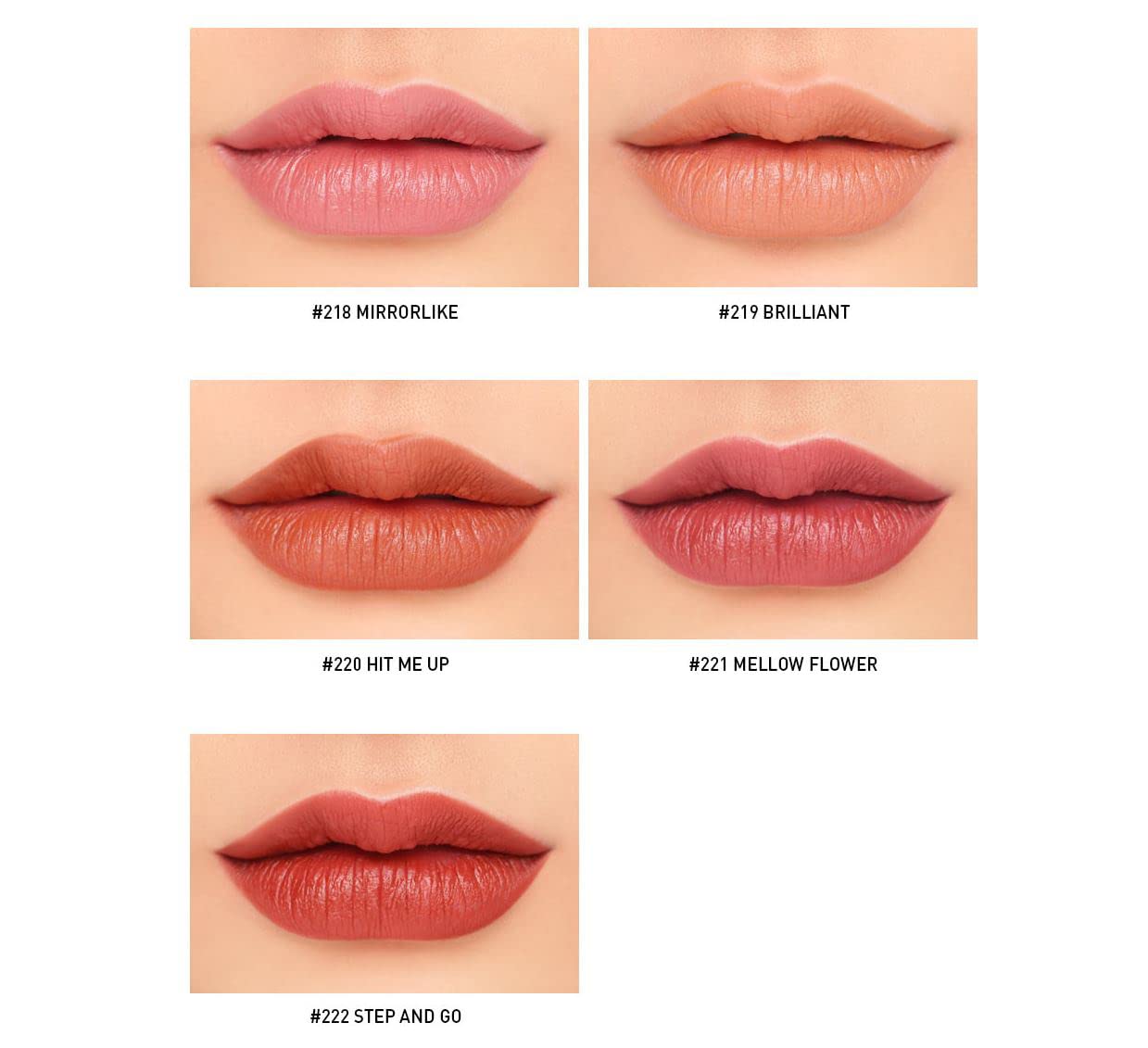 3CE Mood Recipe Matte Lip Color | Long-Lasting, Vibrant Shades 218-222