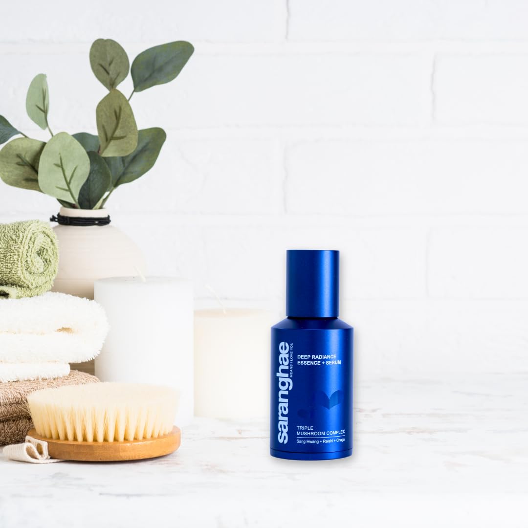 Niacinamide Serum For Uneven Skin Tone, Face Serum with Triple Mushroom Complex: Reishi + Chaga + Sang Hwang for Dry, Damaged Skin -1.5 Ounce by Saranghae