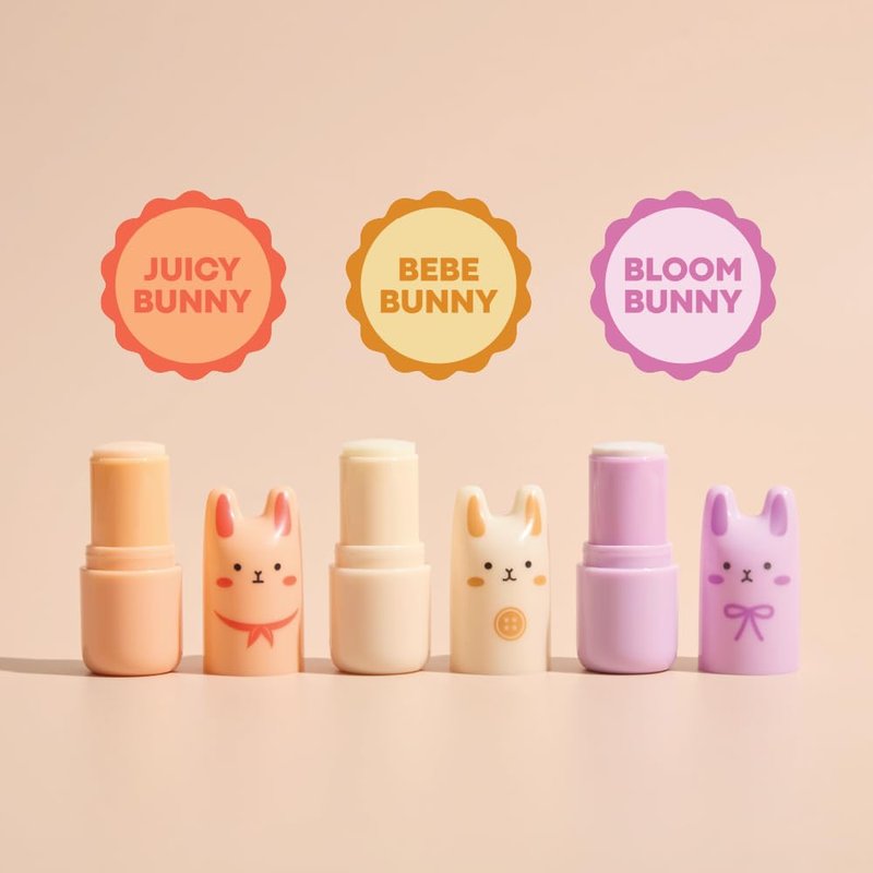 TONYMOLY Bloom Bunny Pocket Bar Solid Perfume Stick for Women - Long-Lasting Citrus Bergamot & Rose Fragrance - Travel Size, Cute K-Beauty Gift, Easter Basket Stuffer