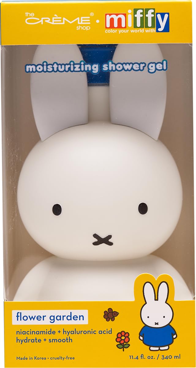 Miffy Flower Garden Shower Gel - Hydrating Body Wash with Hyaluronic Acid & Niacinamide | 340 mL