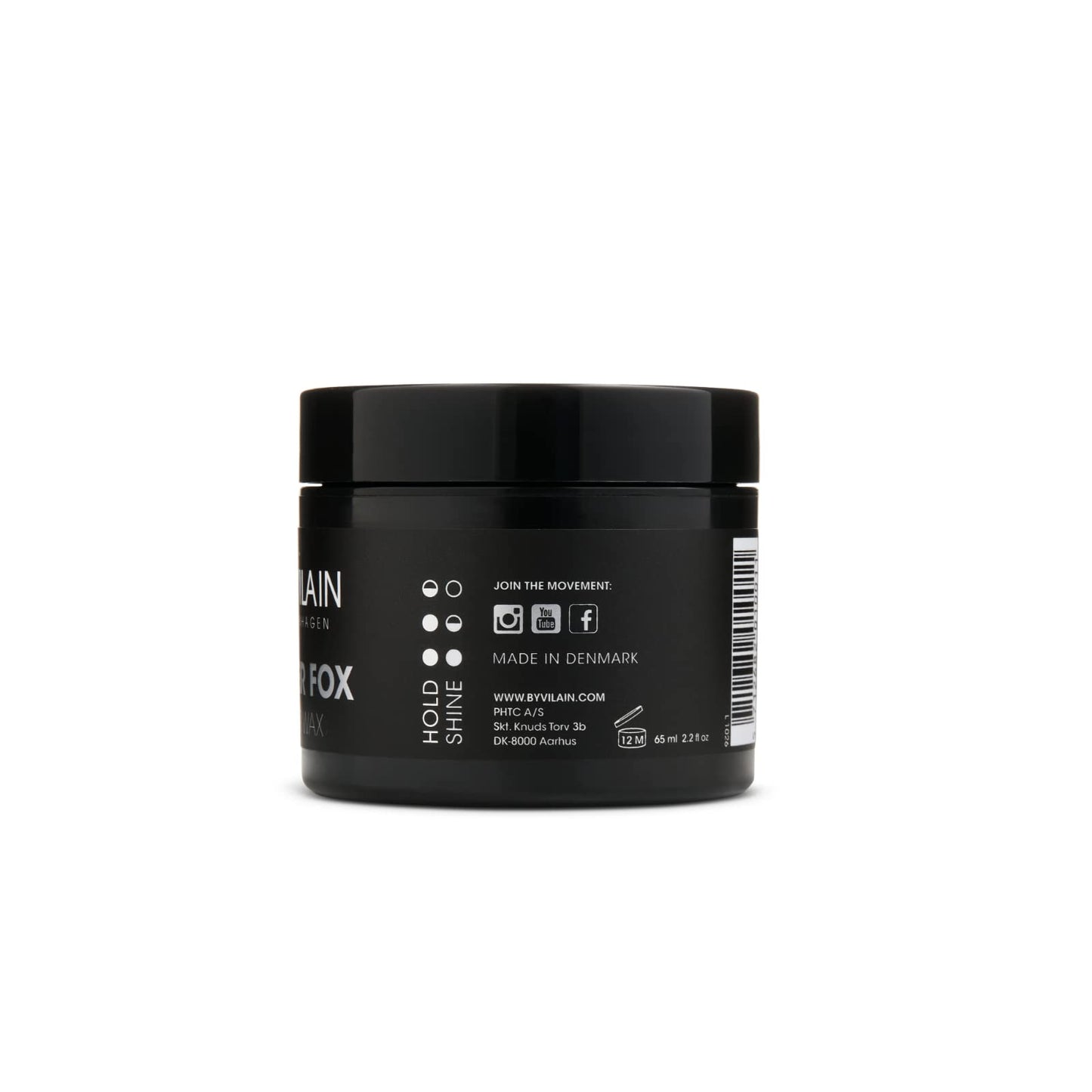 By Vilain Silver Fox Mud Wax - Super Strong Hold Medium Shine Clean Cut Look Long Lasting Hair Pomade Easy to Style for Fullness & Texture Smoothing & Slick Hair Molding Wax Paste Gel for Men 2.2oz