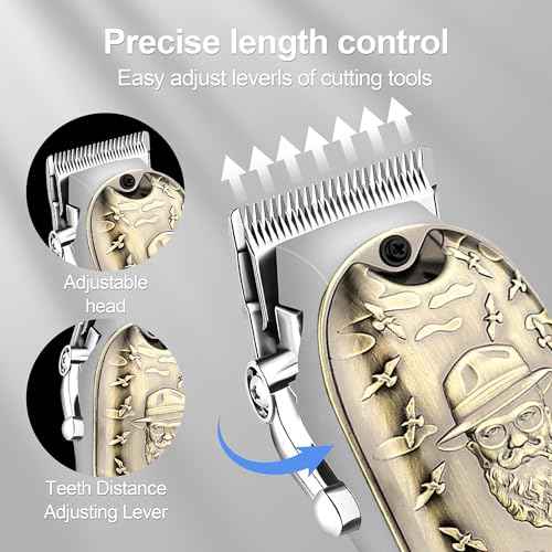 Hair Clippers Set for Men, Hair Clipper Trimmer with LED Display, Professional Cordless Hair Clipper Shaver Beard Trimmer, Hair Cutting Machine for Men, Holiday Gift for Him Father's Day Gift