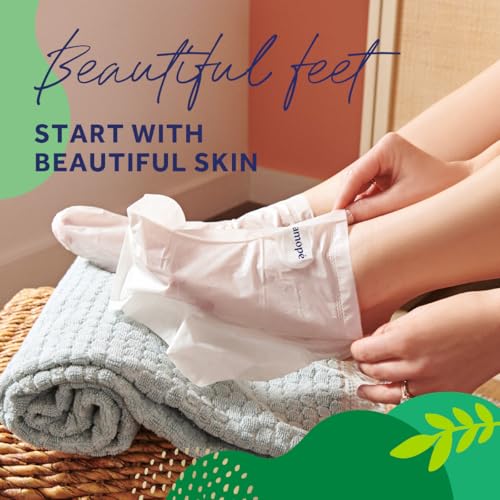 Amop? Pedi Mask 20-Minute Foot Mask, Intensely Moisturizing Socks, Paradise Found with Coconut Oil, Urea & Vitamin Complex for Long Lasting Hydration, No Added Fragrance, 3 pair (Packaging May Vary)
