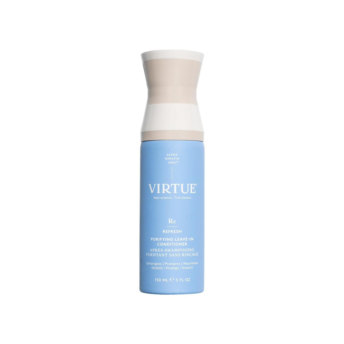 VIRTUE Purifying Leave-In Hair Conditioner Spray, Reduce Frizz and Split Ends, Detangles and Nourishes, Color Safe, 5 Fl Oz